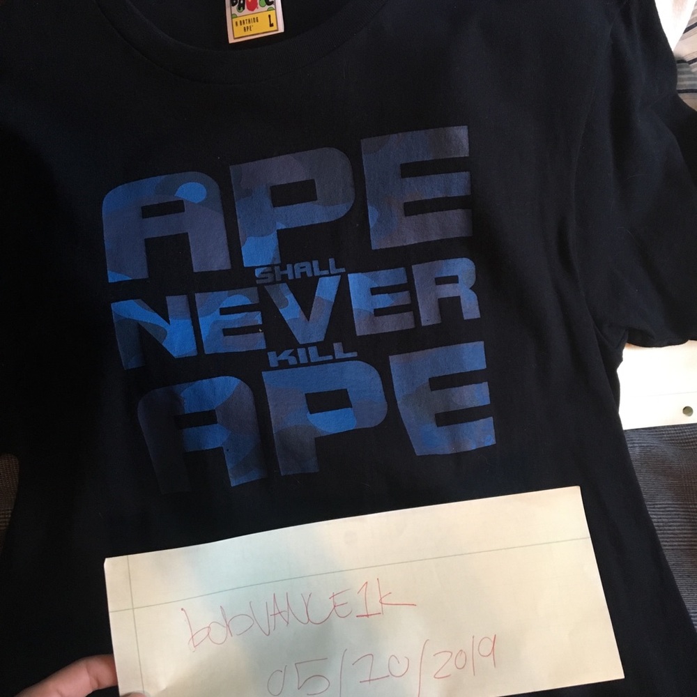 A bathing ape bape camo t shirt